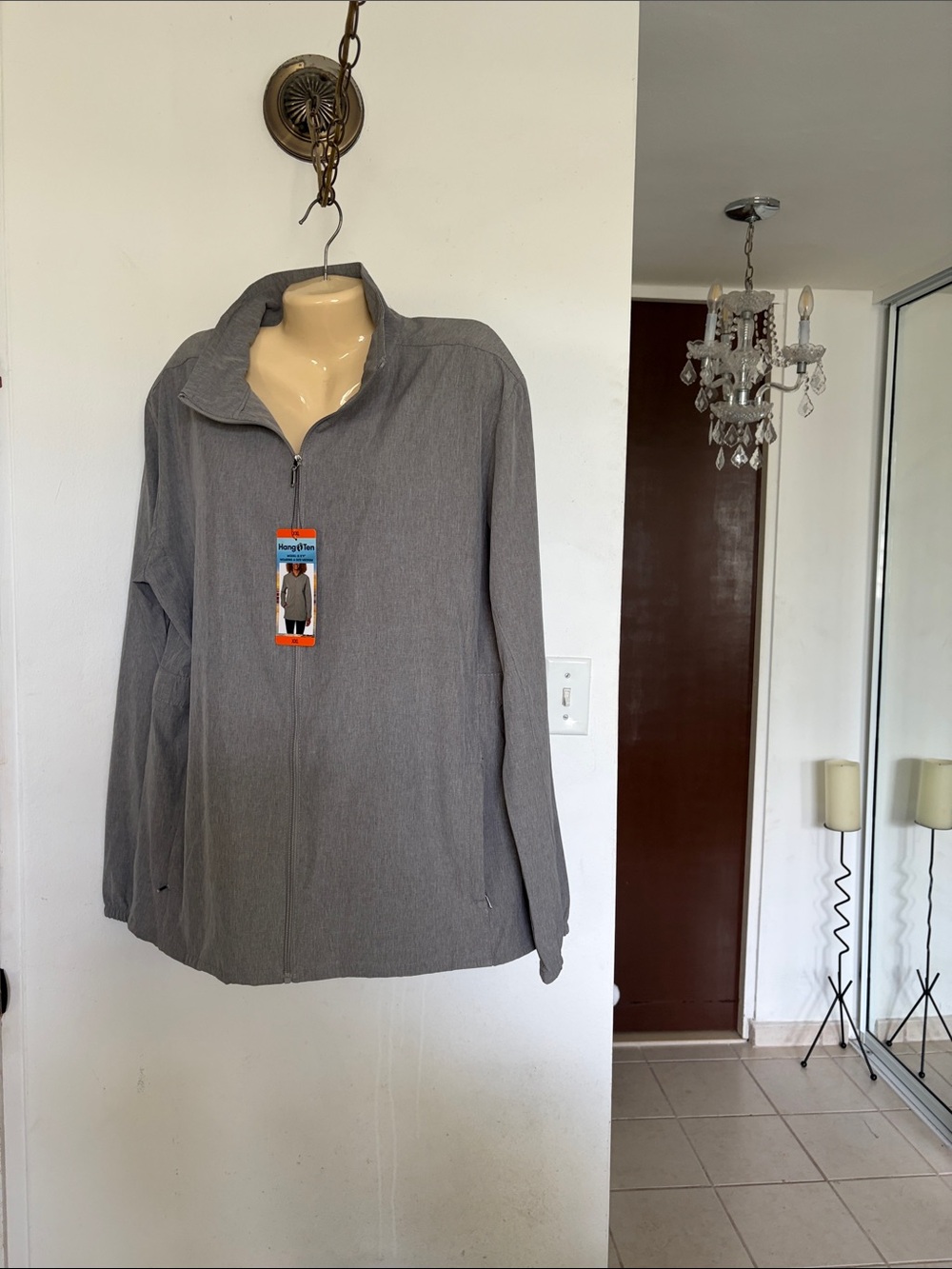 Hang Ten Gray Full-Zip Utility Jacket